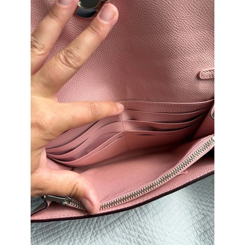 Coach F21696 Light Pink Crossbody Clutch Purse - No Chain!
